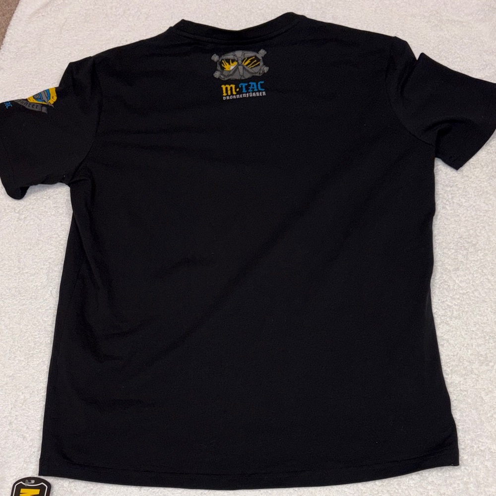M-Tac T-Shirt Drohnenführer skull drones Ukraine black men’s tee large - Picture 8 of 9